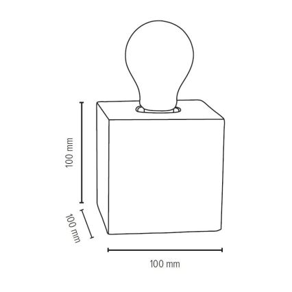 Asztali lámpa TRONGO SQUARE 1xE27/25W/230V tölgy
