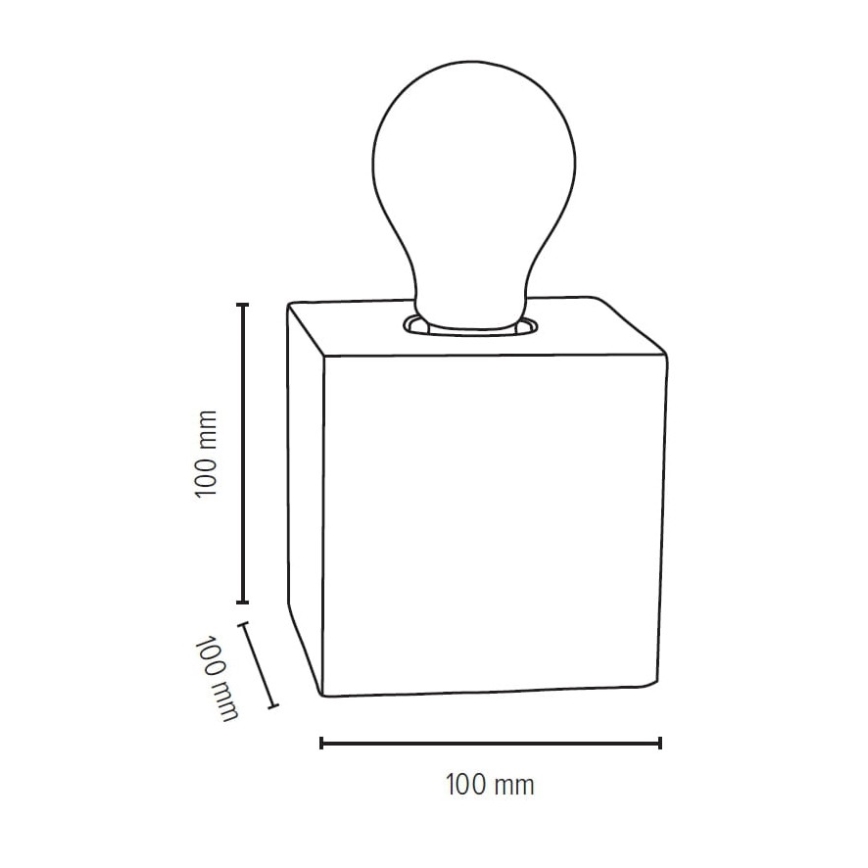 Asztali lámpa TRONGO SQUARE 1xE27/25W/230V tölgy