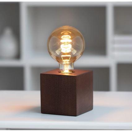 Asztali lámpa TRONGO SQUARE 1xE27/25W/230V bükk