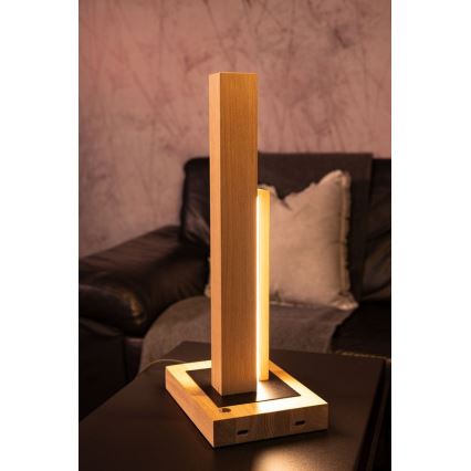 LED állítható fényerejű asztali lámpa SOHO BLACK LED/10W/230V 45 cm tölgy