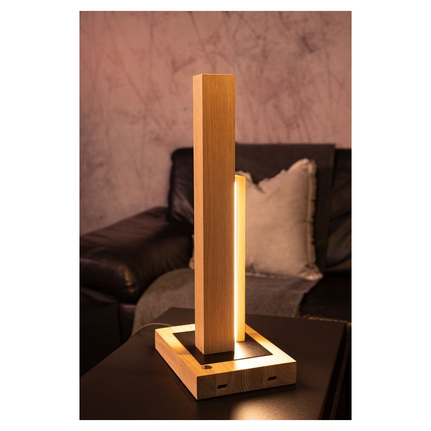 LED állítható fényerejű asztali lámpa SOHO BLACK LED/10W/230V 45 cm tölgy