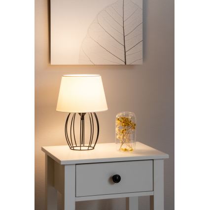 Spot-Light - Asztali lámpa MANGOO 1xE27/40W/230V fehér/fekete