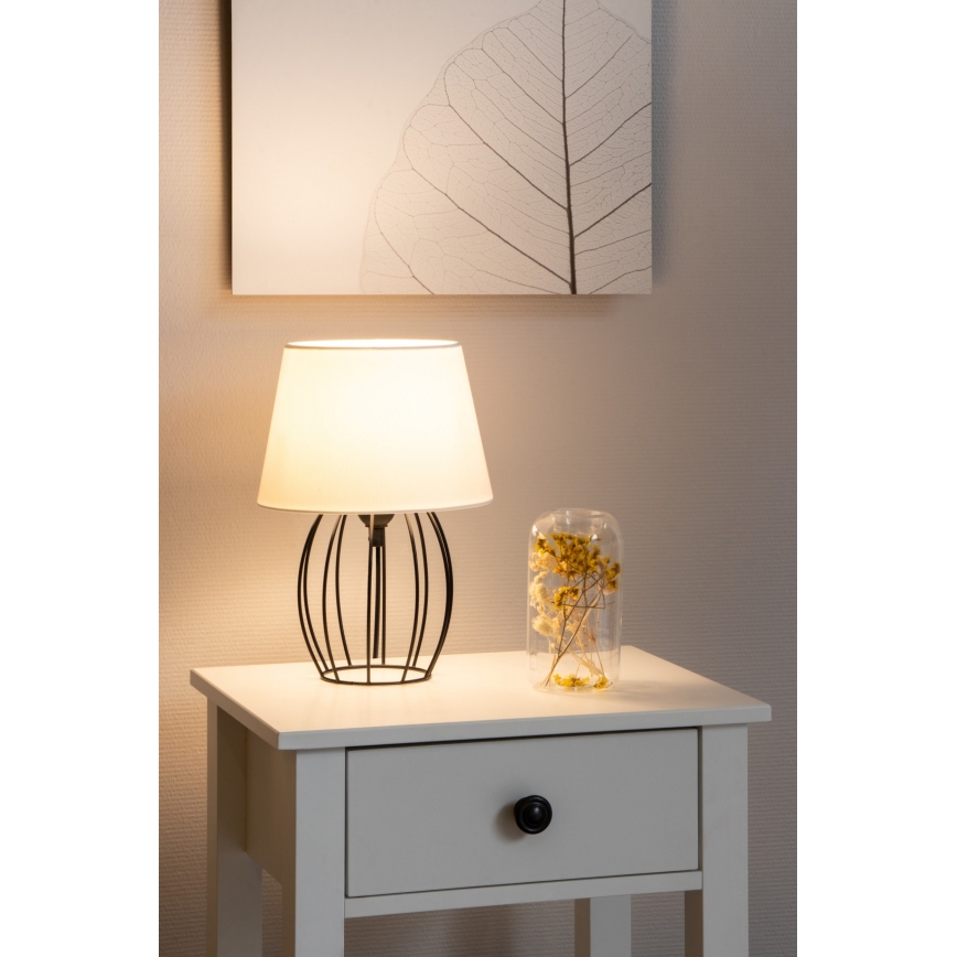 Spot-Light - Asztali lámpa MANGOO 1xE27/40W/230V fehér/fekete