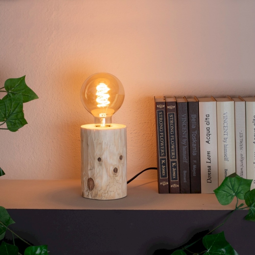 Asztali lámpa TRABO 1xE27/25W/230V fenyő