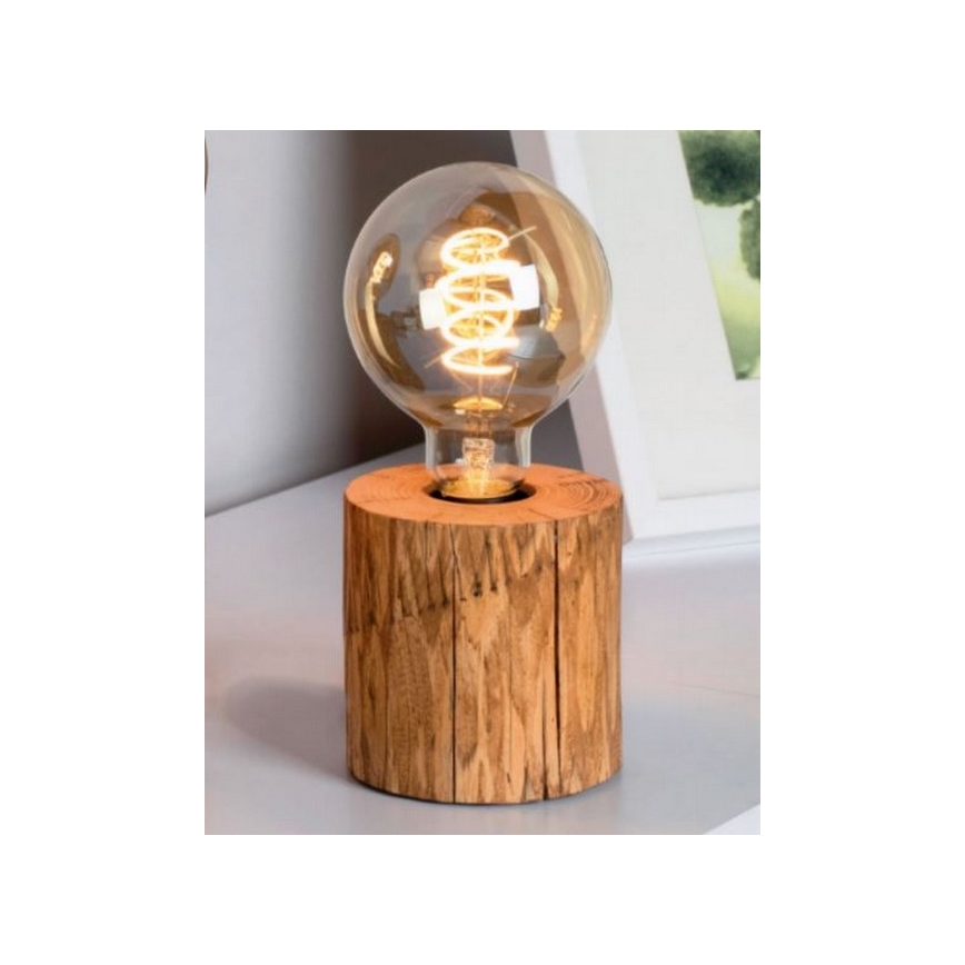 Asztali lámpa TRABO 1xE27/25W/230V fenyő