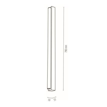 LED fürdőszobai tükörvilágítás AQUAVIVA LED/12W/230 79 cm IP44 tölgy