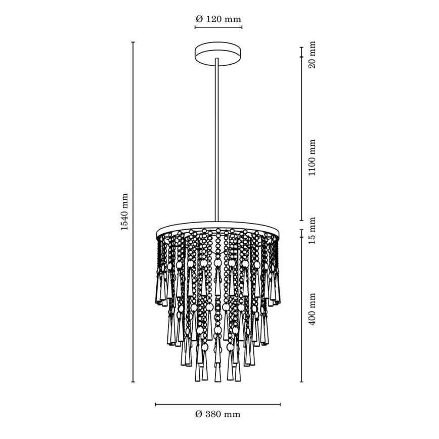Csillár rúdon LUXORIA 6xG9/28W/230V