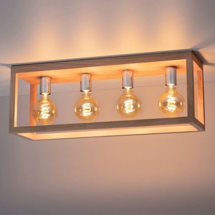 Mennyezeti lámpa KAGO 4xE27/60W/230V matt tölgy