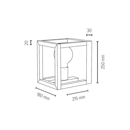 KAGO fali lámpa 1xE27/60W/230V tölgy