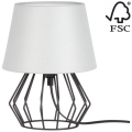 Spot-Light - Asztali lámpa MANGOO 1xE27/40W/230V szürke/fehér - FSC minősítéssel