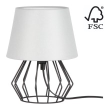 Spot-Light - Asztali lámpa MANGOO 1xE27/40W/230V szürke/fehér - FSC minősítéssel