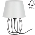 Spot-Light - Asztali lámpa MANGOO 1xE27/40W/230V szürke/fekete - FSC minősítéssel