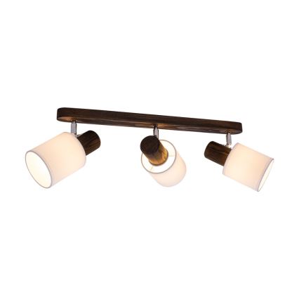 TRENDY mennyezeti spotlámpa 3xE27/15W/230V fenyő