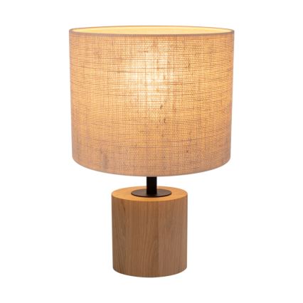 Asztali lámpa KRETA 1xE27/25W/230V tölgy/narancssárga tölgy