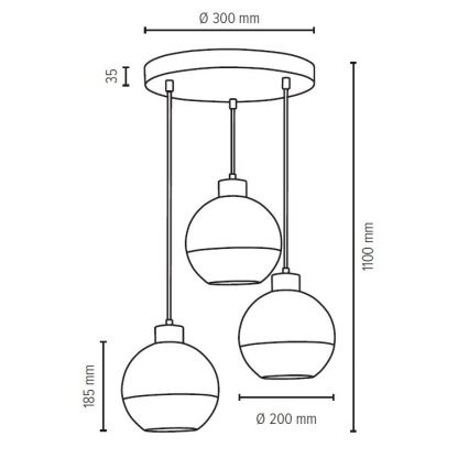 Pótló üveg LINEA átmérő 20 cm