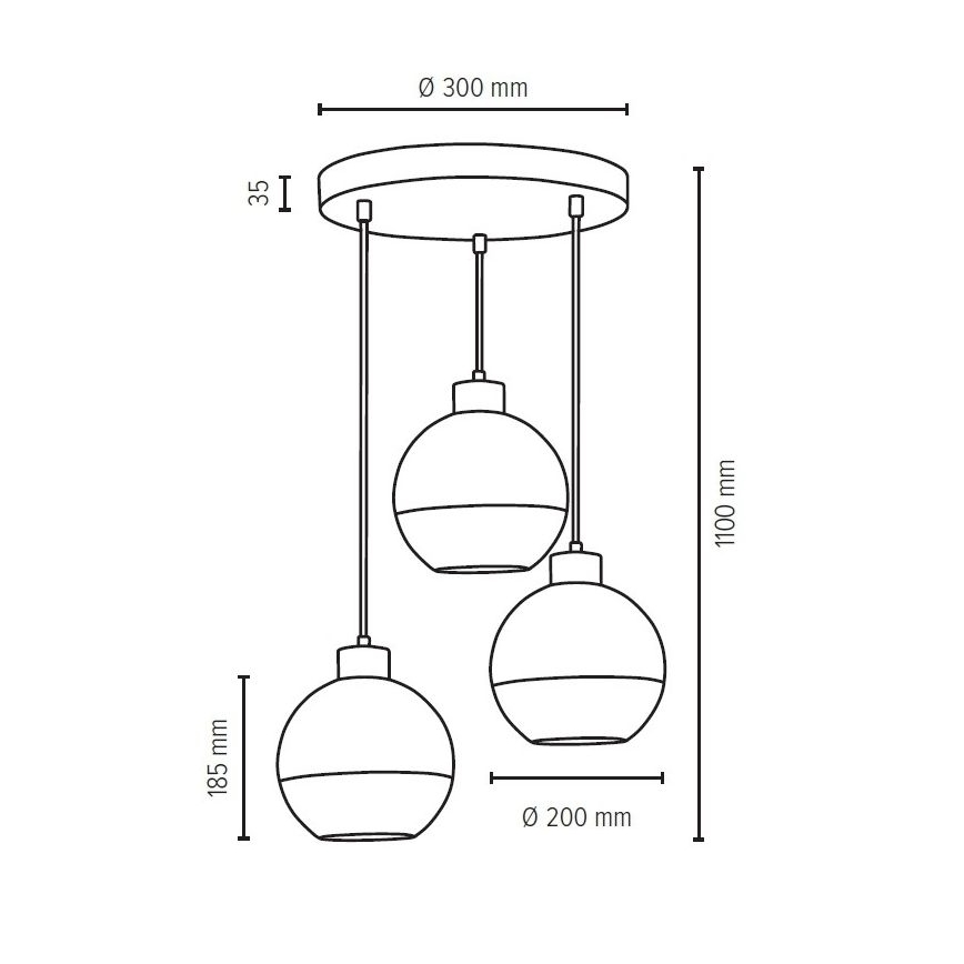Pótló üveg LINEA átmérő 20 cm
