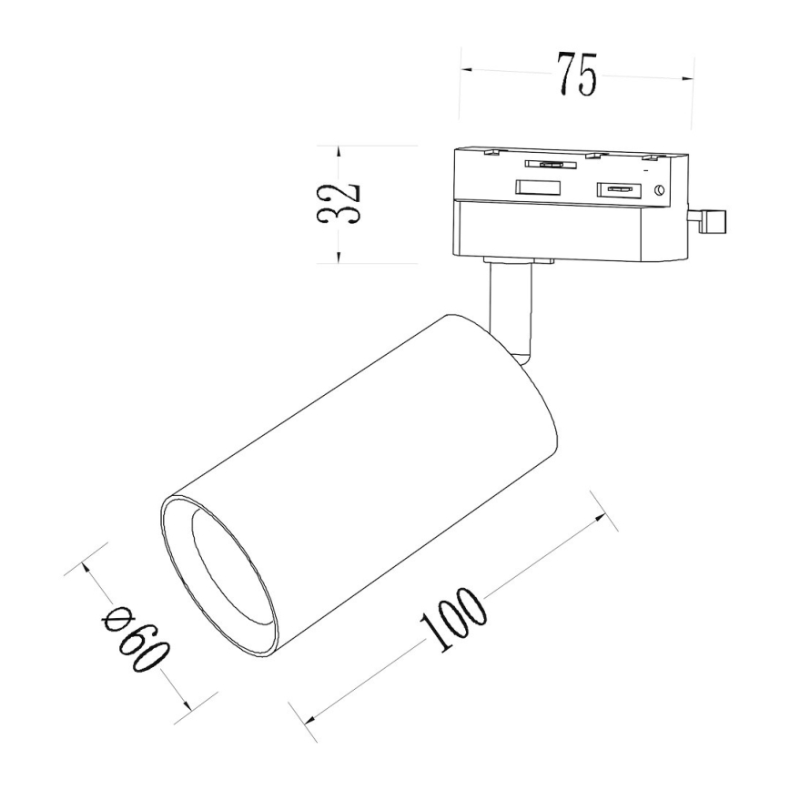 Spotlámpa 1-fázisú sínrendszerhez PIPE 1xGU10/10W/230V bézs