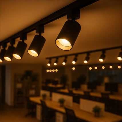 Spotlámpa 1-fázisú sínrendszerhez TIGER 1xGU10/10W/230V fekete