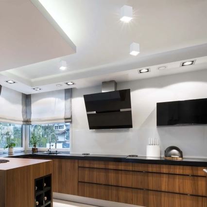 Spotlámpa 1xGU10/35W/230V négyzetes fehér