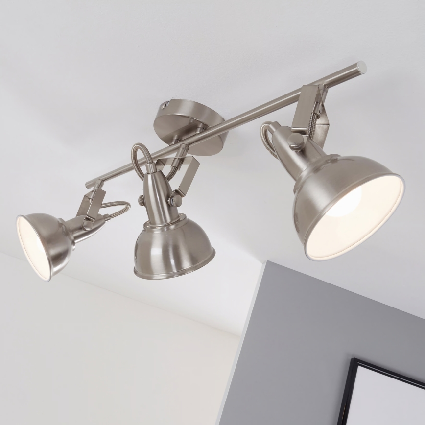 Spotlámpa 3xE14/40W/230V matt króm