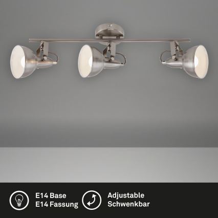 Spotlámpa 3xE14/40W/230V matt króm