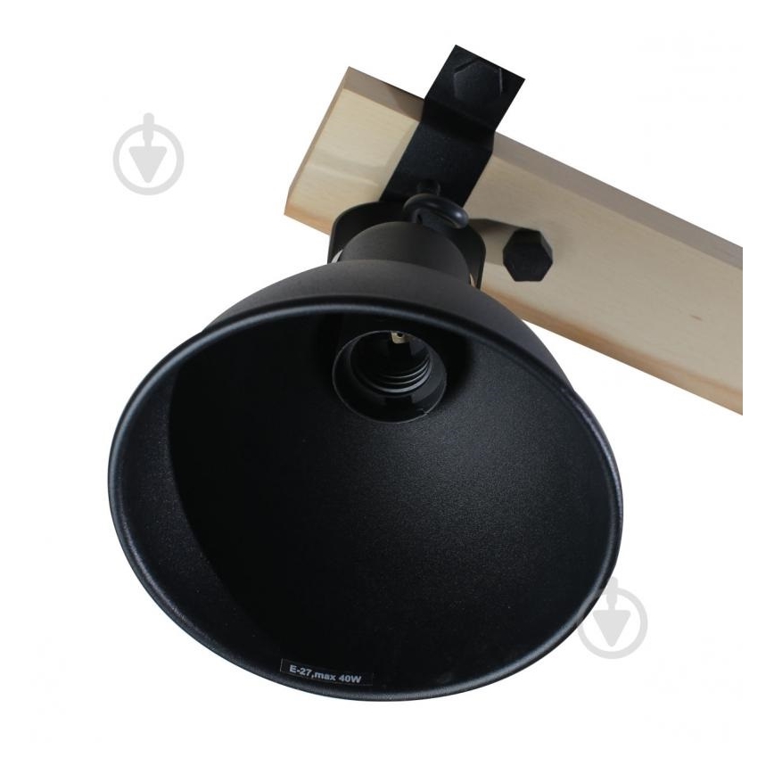 Spotlámpa 3xE27/40W/230V bükkfa/fekete