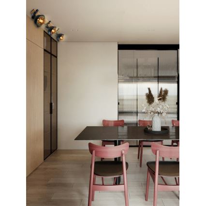 Spotlámpa 3xE27/40W/230V bükkfa/fekete