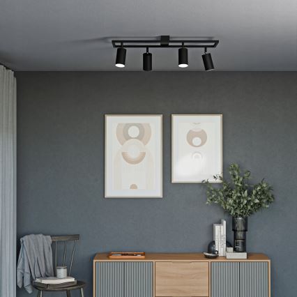 Spotlámpa 4xGU10/30W/230V fekete