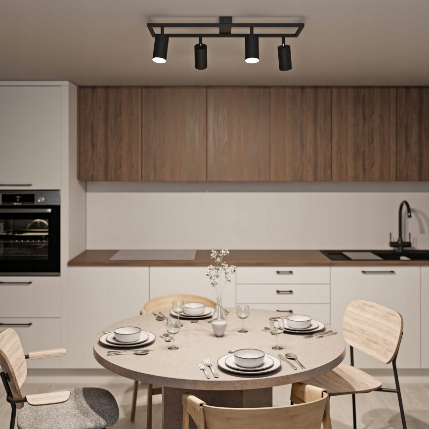 Spotlámpa 4xGU10/30W/230V fekete