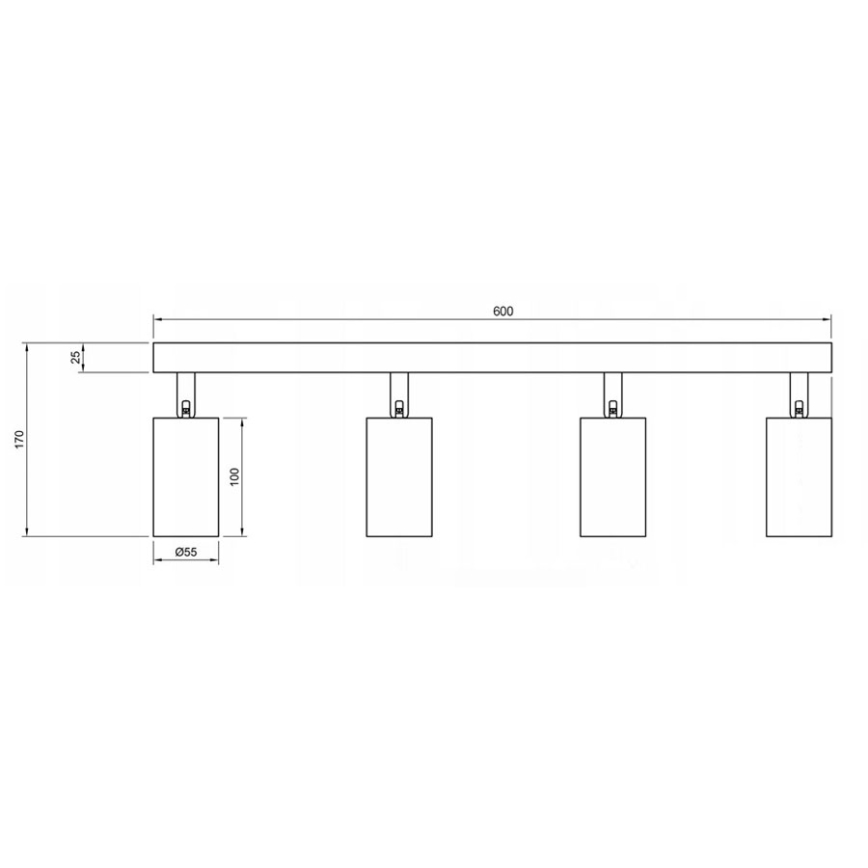 Spotlámpa 4xGU10/35W/230V fehér