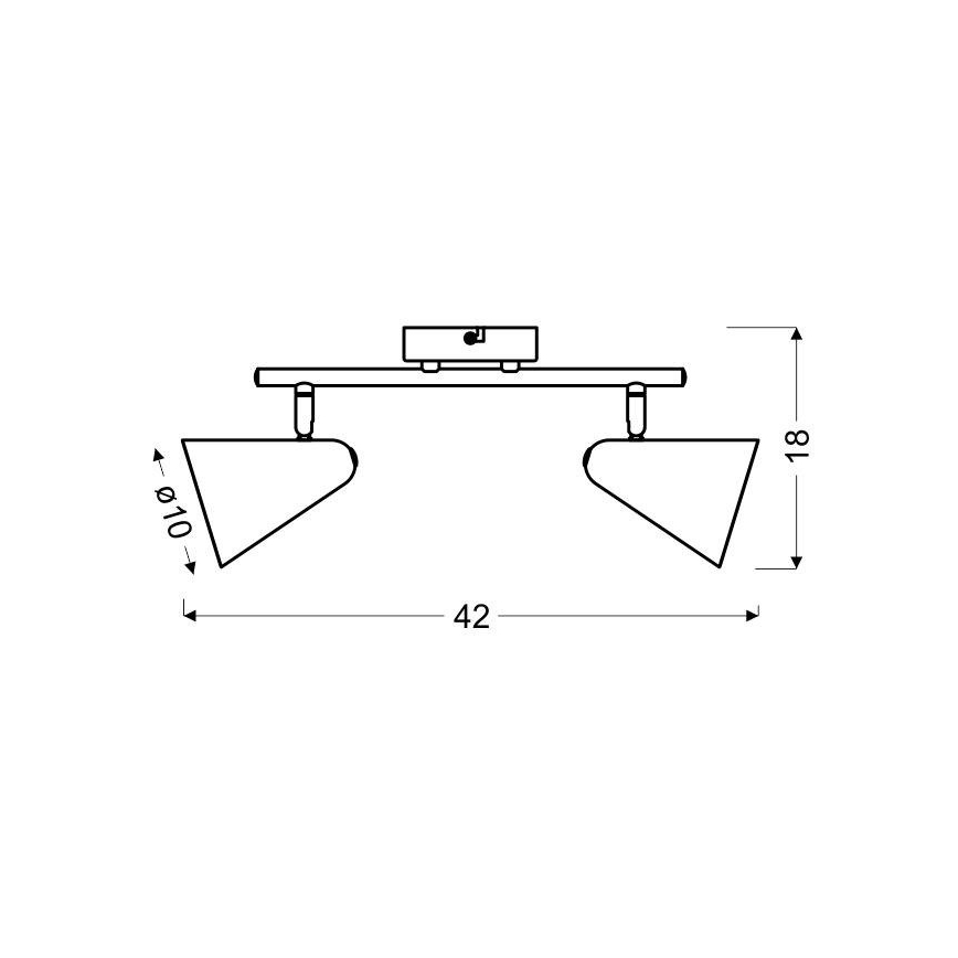 Spotlámpa AMOR 2xE14/40W/230V sárga