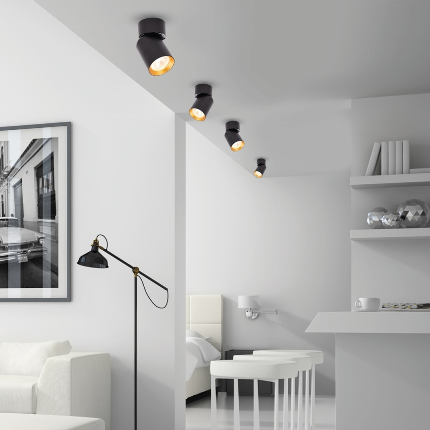 Spotlámpa ANDY 1xGU10/8W/230V fekete/arany