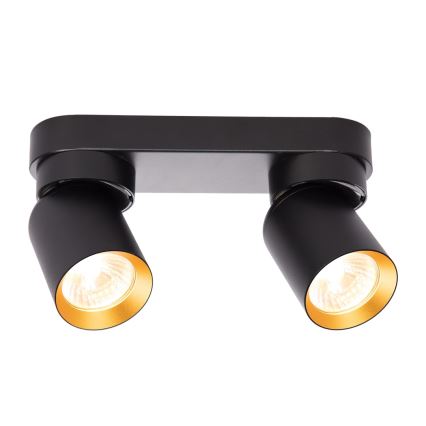 Spotlámpa ANDY 2xGU10/8W/230V fekete/arany