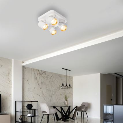 Spotlámpa ANDY 4xGU10/8W/230V fehér/arany