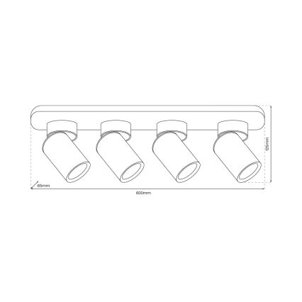 Spotlámpa ANDY 4xGU10/8W/230V fekete/arany