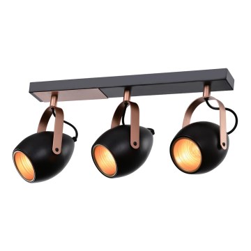 Spotlámpa ANICA 3xE14/40W/230V fekete/vörösréz