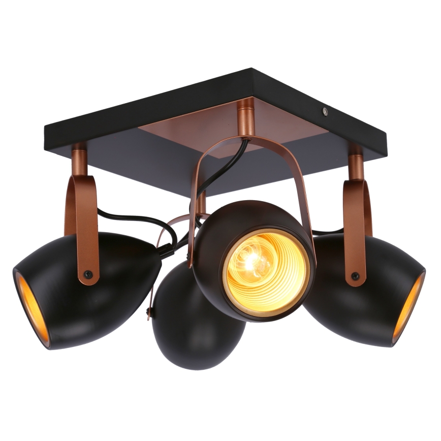 spotlámpa ANICA 4xE14/40W/230V fekete/réz