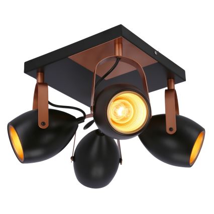 spotlámpa ANICA 4xE14/40W/230V fekete/réz
