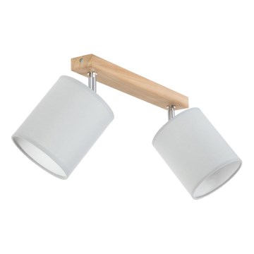 Spotlámpa APRILLIA 2xE27/25W/230V tölgy szürke