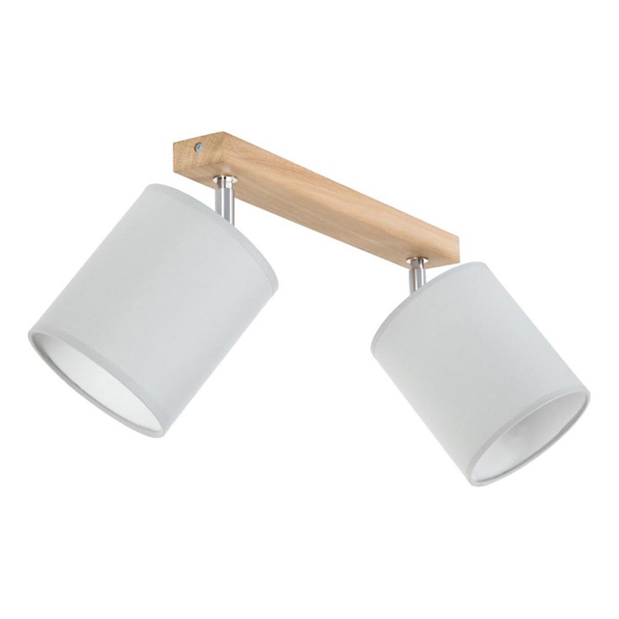 Spotlámpa APRILLIA 2xE27/25W/230V tölgy szürke