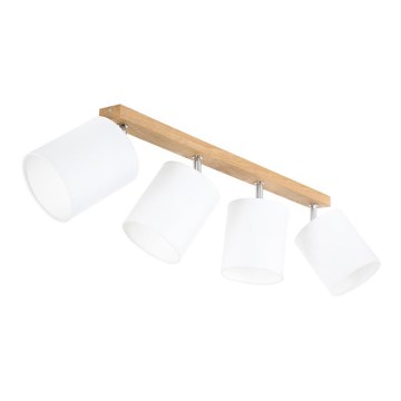 Spotlámpa APRILLIA 4xE27/25W/230V tölgy fehér