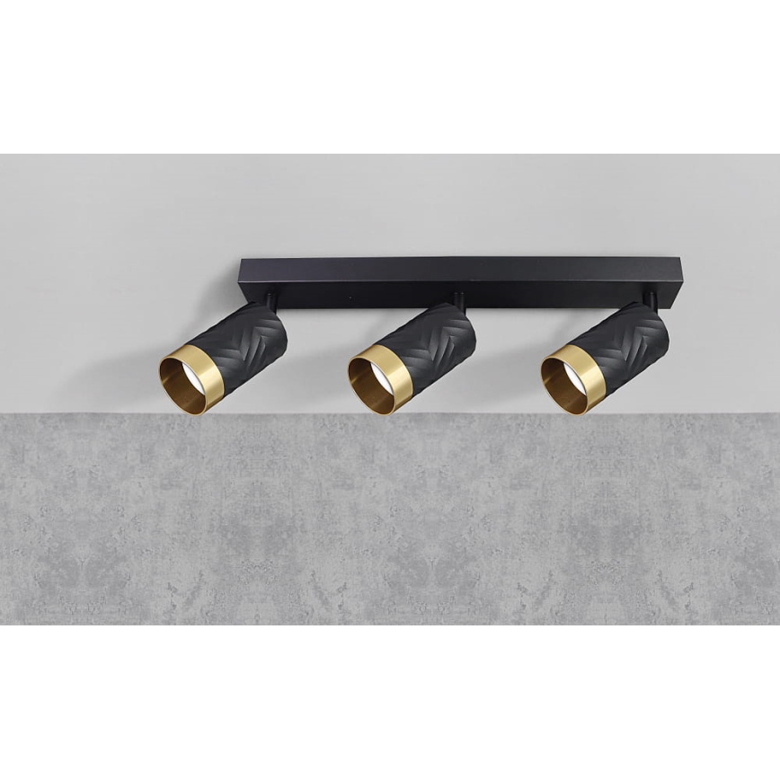 Spotlámpa ARRAS 3xGU10/10W/230V fekete