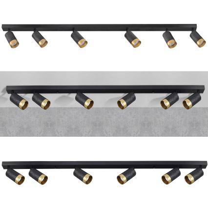 spotlámpa ARRAS 6xGU10/10W/230V fekete