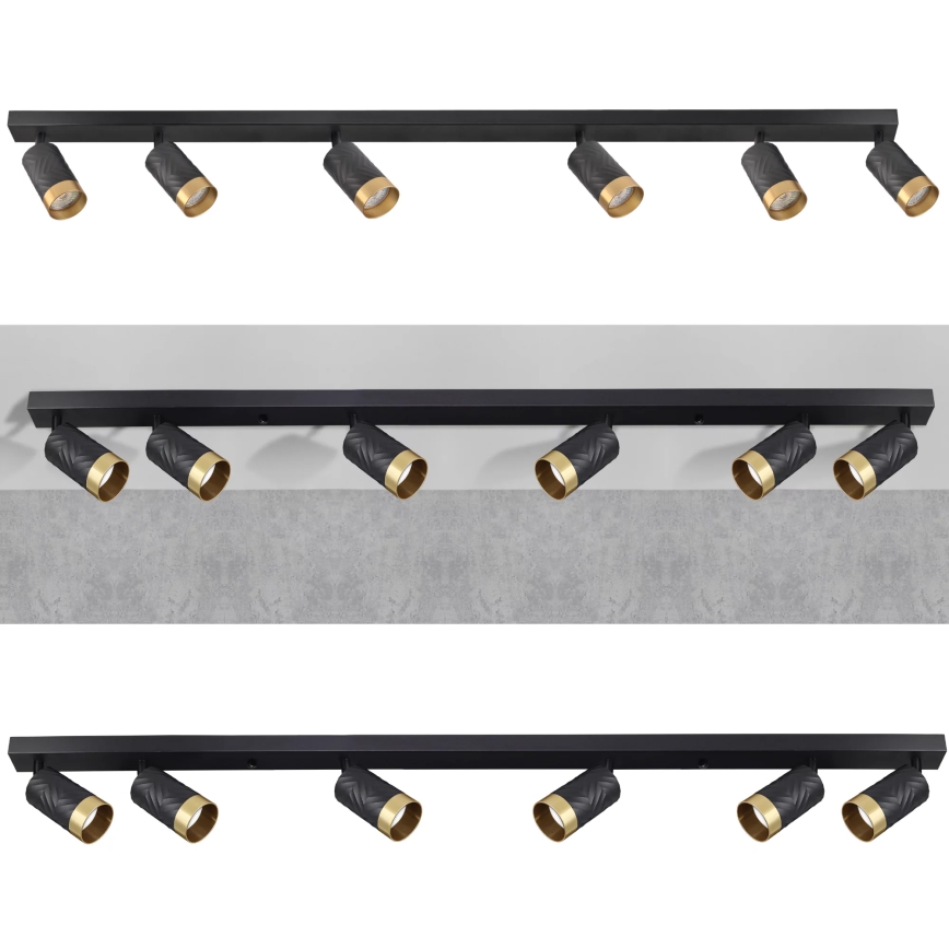 spotlámpa ARRAS 6xGU10/10W/230V fekete