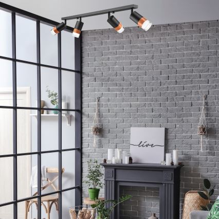 Spotlámpa AURORA 4xGU10/10W/230V 81 cm