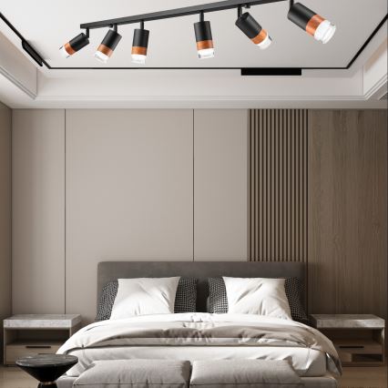 Spotlámpa AURORA 6xGU10/10W/230V 117 cm