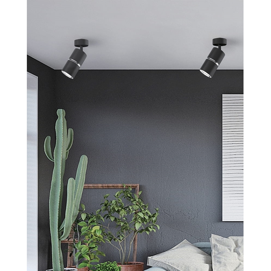 Spotlámpa BAMBOO 1xGU10/10W/230V fekete