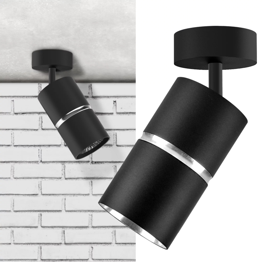 Spotlámpa BAMBOO 1xGU10/10W/230V fekete