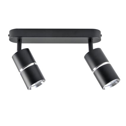 Spotlámpa BAMBOO 2xGU10/10W/230V fekete