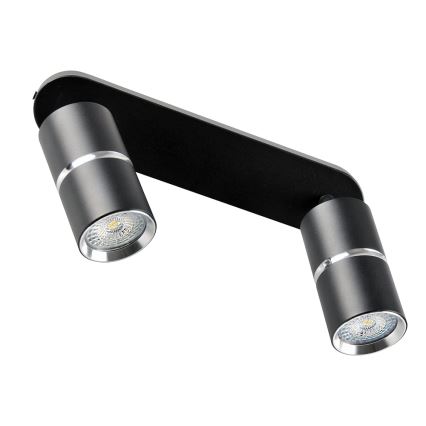 Spotlámpa BAMBOO 2xGU10/10W/230V fekete